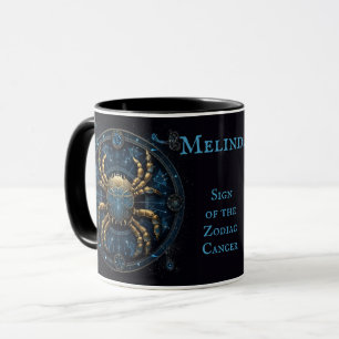 Cancer Birthday Gift Add Name Coffee Black Mug