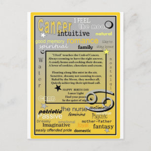 CANCER BIRTHDAY POSTCARD