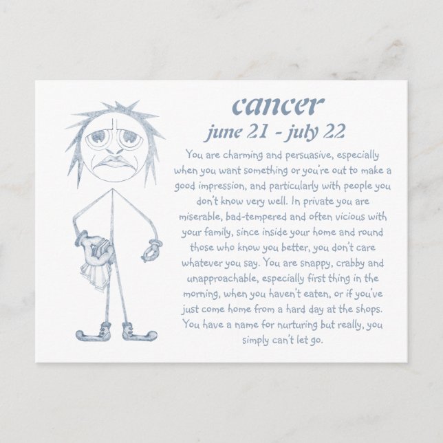 Cancer [ - BitchScope - ] Postcard (Front)