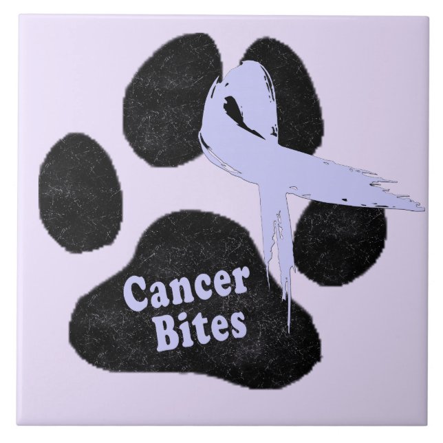 Cancer Bites - Canine Stomach Cancer Awareness Tile (Front)