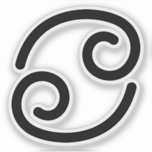 Cancer black astrological symbol Water sign 