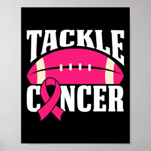 Cancer Breast Awareness Tackle Pink Ribbon Poster