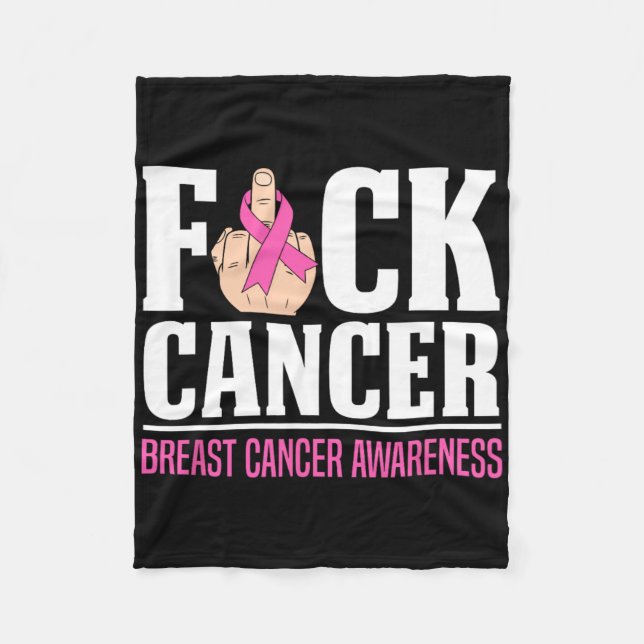 Cancer Breast Cancer Awareness  Fleece Blanket (Front)