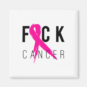 Cancer Breast Cancer Awareness Gift Retro Distress Magnet