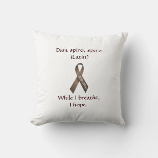 Cancer Brown Survivor Ribbon Pillow