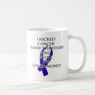 Cancer Bully (Dark Blue Ribbon) Coffee Mug