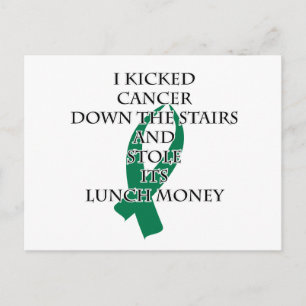 Cancer Bully (Green Ribbon) Postcard