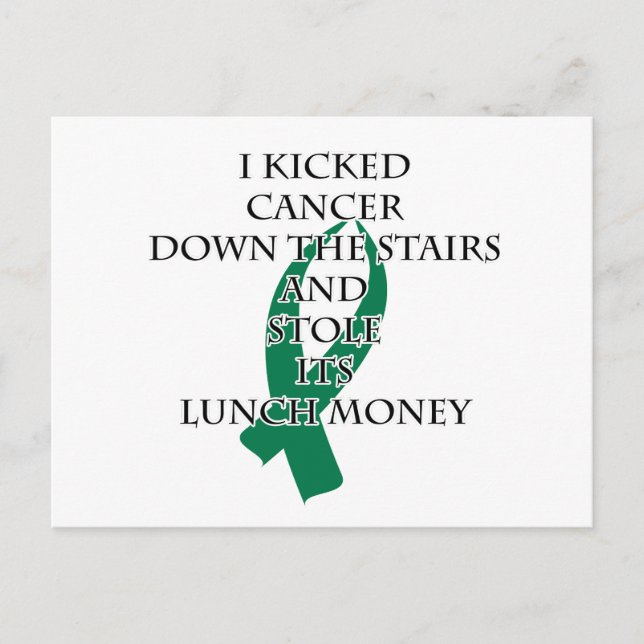 Cancer Bully (Green Ribbon) Postcard (Front)