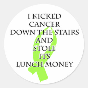 Cancer Bully (Lime Green Ribbon) Classic Round Sticker