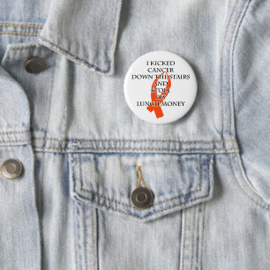 Cancer Bully (Orange Ribbon) 6 Cm Round Badge