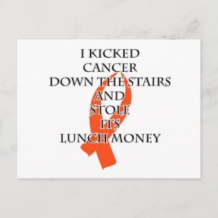 Cancer Bully (Orange Ribbon) Postcard