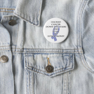 Cancer Bully (Periwinkle Ribbon) 6 Cm Round Badge