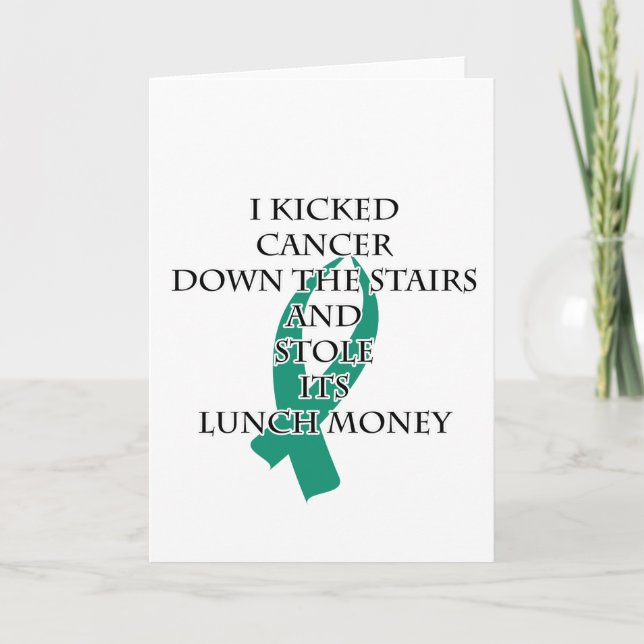 Cancer Bully (Teal Ribbon) Card (Front)