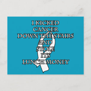 Cancer Bully (White Ribbon) Postcard