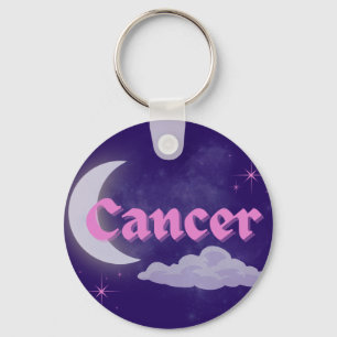 Cancer Celestial Aesthetic Dreamy Moon Cloud Stars Key Ring