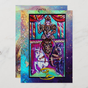 CANCER, CHARIOT TAROT ASTROLOGY ZODIAC BIRTHDAY CARD