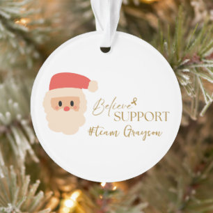 cancer. Christmas Custom #team name Ornament
