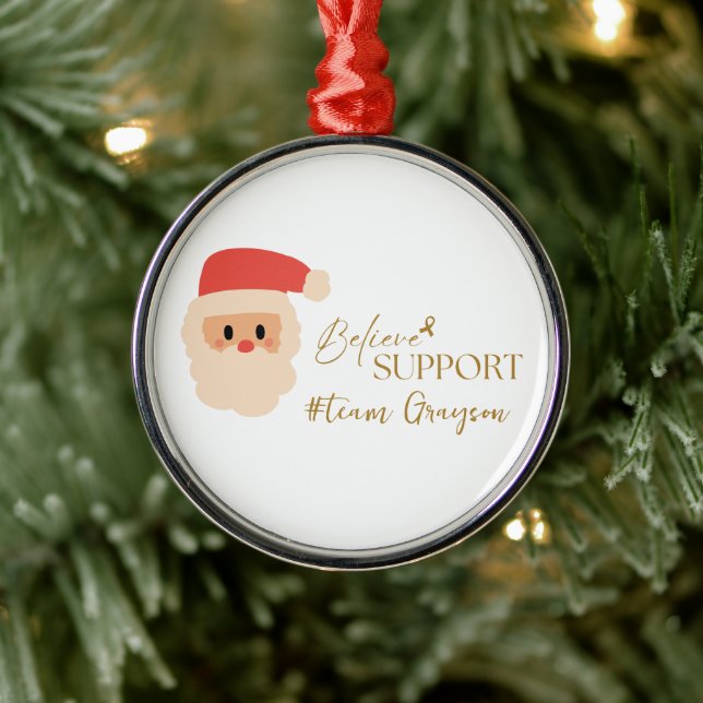 cancer. Christmas Custom #team name Ornaments (Tree)