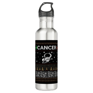 Cancer Christmas Ugly Sweater 710 Ml Water Bottle