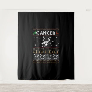 Cancer Christmas Ugly Sweater Tapestry