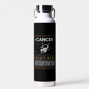 Cancer Christmas Ugly Sweater Water Bottle