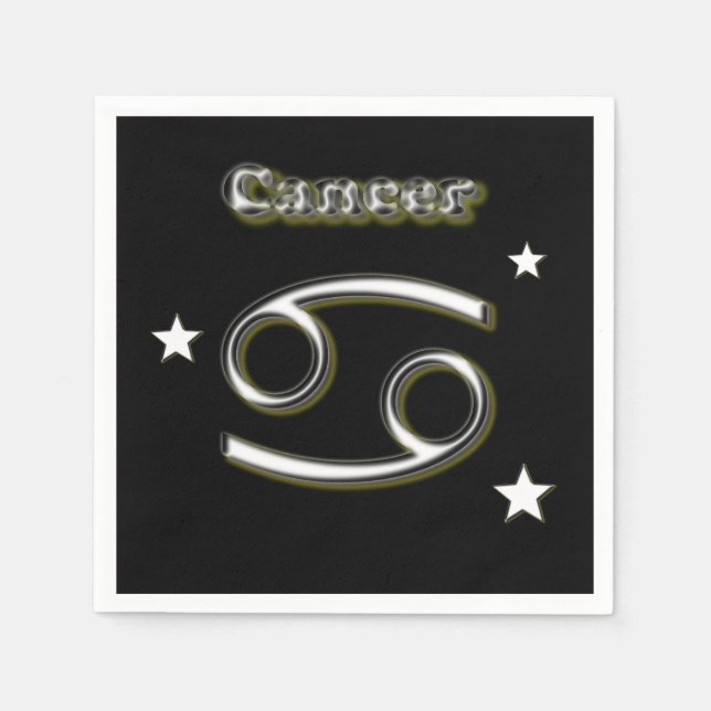 Cancer chrome symbol napkin (Front)