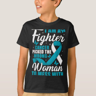 Cancer Cked Wrong Woman Cervical Cancer Awareness T-Shirt