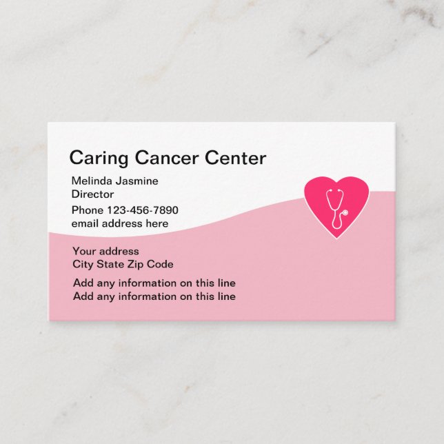 Cancer Clinic Medical Centre Business Card (Front)