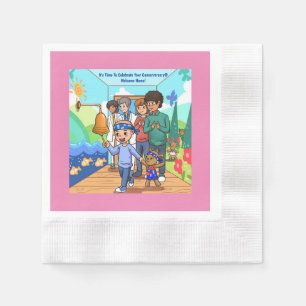 Cancer Coined Cocktail Party Napkins Anniversary