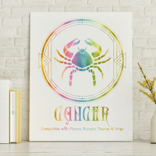 Cancer Compatibility Designed Canvas Print