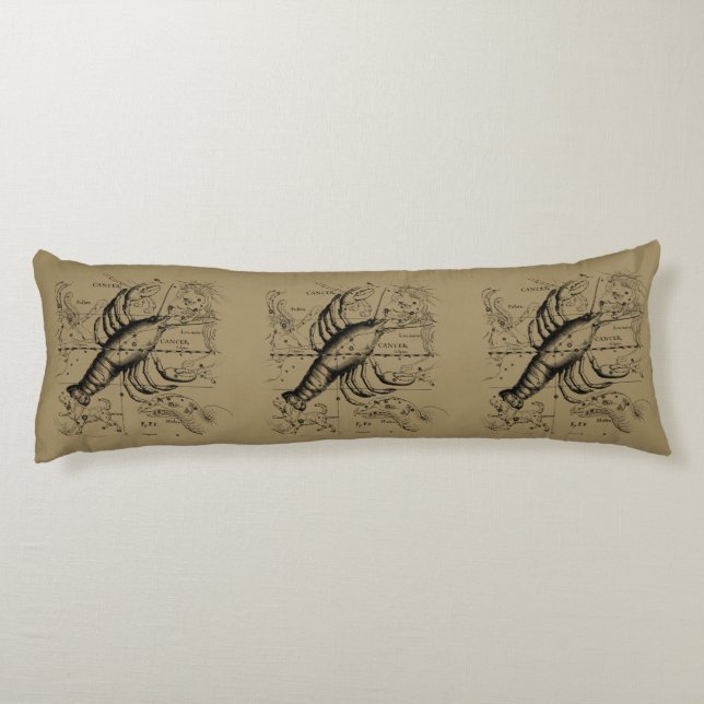 Cancer Constellation by Hevelius circa 1690 Body Cushion (Back)