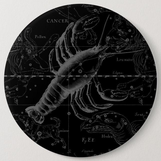 Cancer Constellation Hevelius 1690 Decor 6 Cm Round Badge (Front)