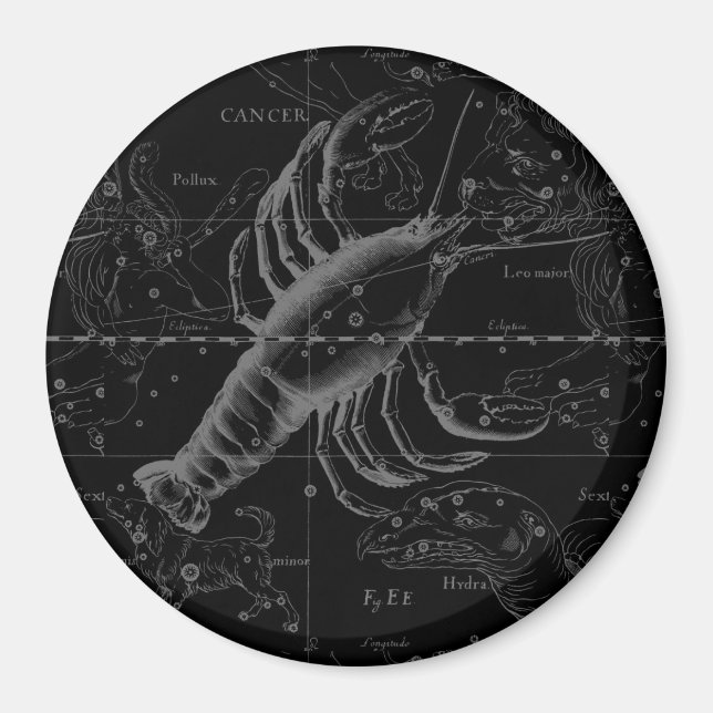 Cancer Constellation Hevelius 1690 Decor Magnet (Front)