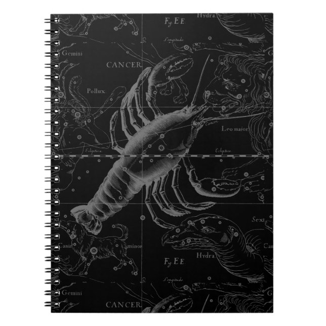 Cancer Constellation Hevelius 1690 Decor Notebook (Front)