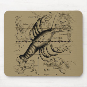 Cancer Constellation Hevelius 1690 Engaving Mouse Mat