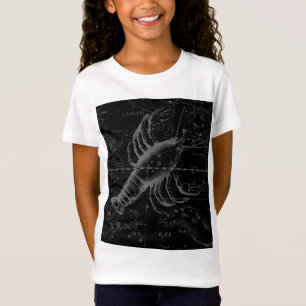 Cancer Constellation Map Black Hevelius circa 1690 T-Shirt