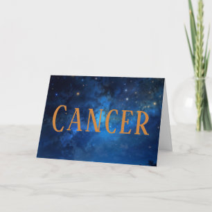 Cancer & Cosmos Birthday Card