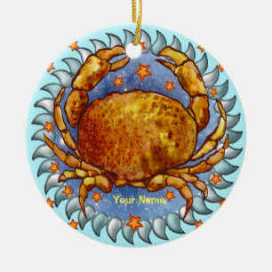 Cancer Crab Birthday ornaments