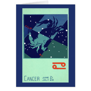 Cancer Crab Constellation Vintage Zodiac Astrology