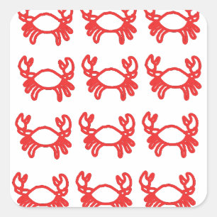 Cancer Crab Gift for Her – Minimal Modern Zodiac  Square Sticker
