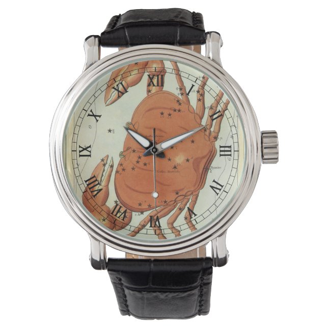 Cancer Crab Vintage Constellation, Urania's Mirror Watch (Front)