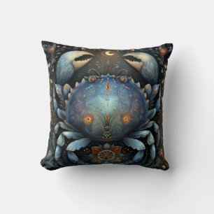 Cancer Crab Zodiac Astrology Celestial Birthday Cushion