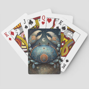 Cancer Crab Zodiac Astrology Mystical Birthday Playing Cards