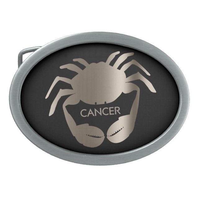 Cancer Crab Zodiac Belt Buckle (Front)