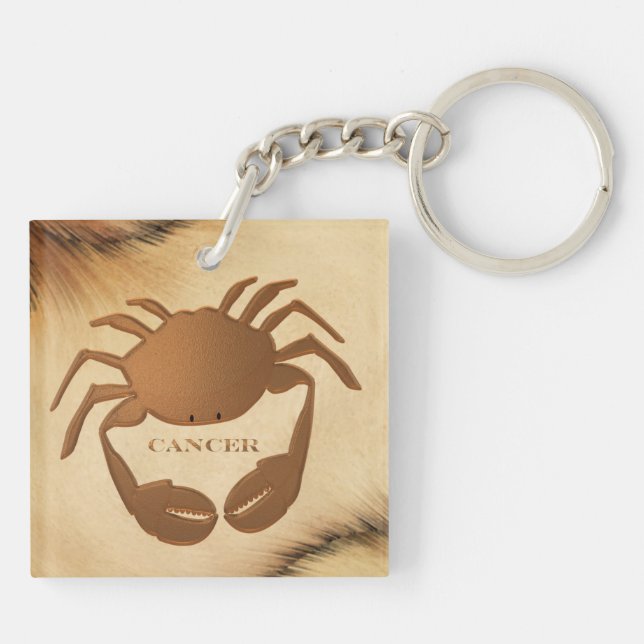 Cancer Crab Zodiac Key Ring (Back)