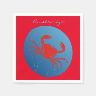 Cancer Crab Zodiac Thunder_Cove Napkin