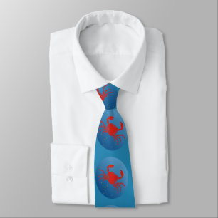 Cancer Crab Zodiac Thunder_Cove Tie
