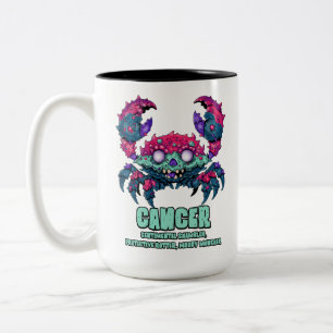 Cancer Crab Zombie Two-Tone Coffee Mug