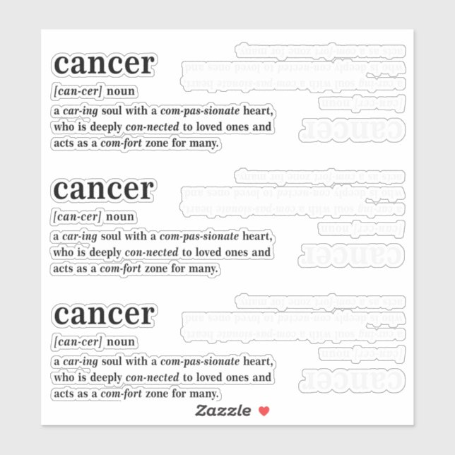Cancer Definition Aesthetic Astrology Gift (Sheet)