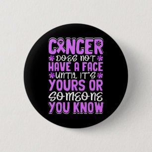 Cancer does not have a Face untill... - World Canc 6 Cm Round Badge